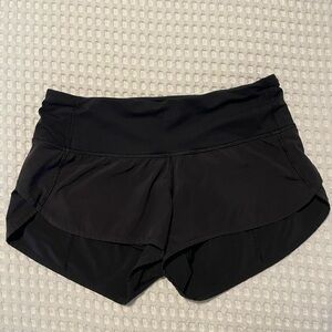 Women's Black Lululemon Speed Up Shorts
